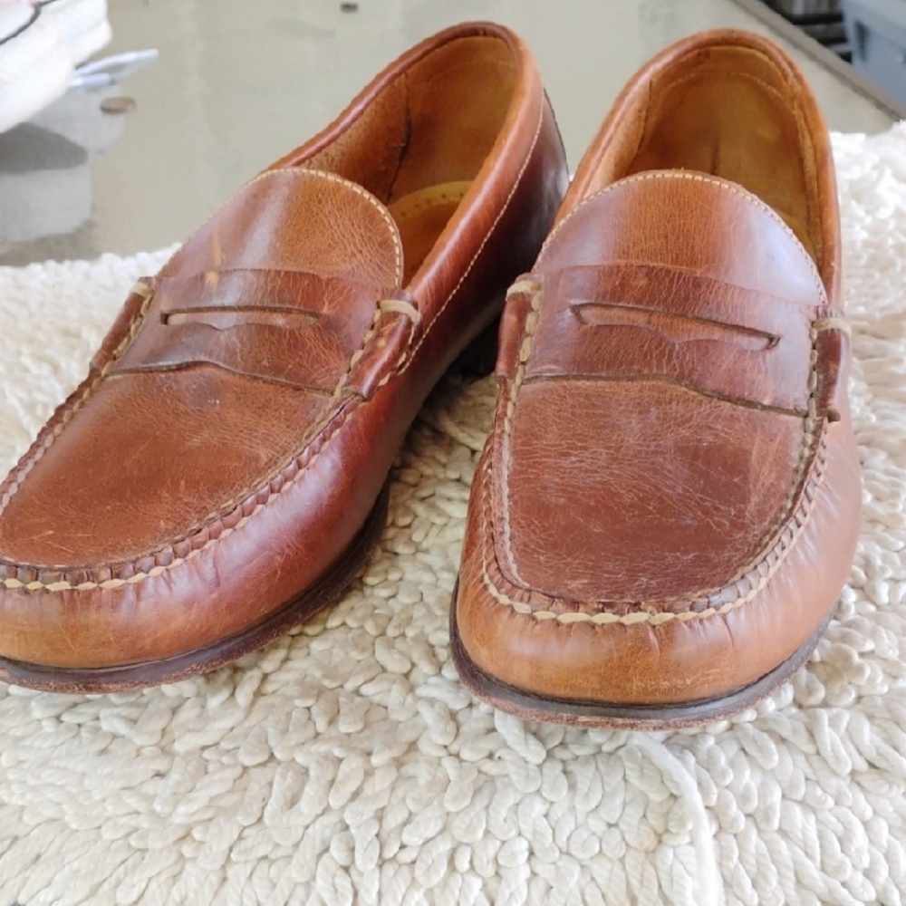 MARTIN DINGMAN Tan Leather Loafers